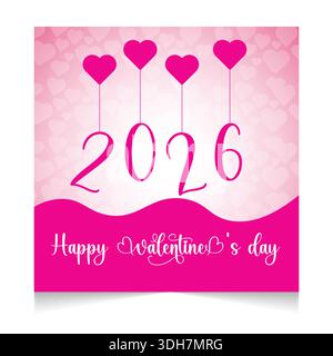 Social media post template for valentines day Stock Vector