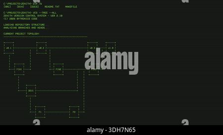 Retro monochrome version control interface Stock Vector