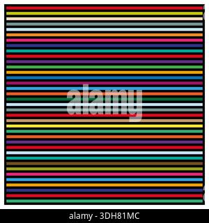 A series of colored lines on a black background Stock Photo