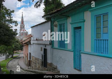 Bogota, Colombia - December 29, 2025: Church of Our Lady of Mount Carmel in Bogota, Colombia. Stock Photo