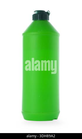 Cleaning product in plastic packaging isolated on white Stock Photo