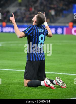 Petar Sucic of Inter celebrates a goal during the Serie A 2026/27 ...