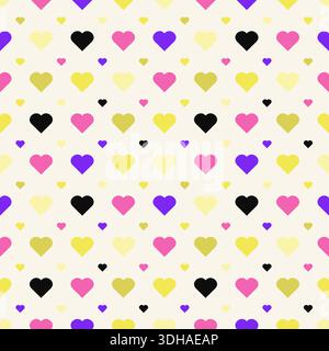 Cute Little Hearts Pattern for Valentines Day, Nursery Decor, Wrapping Paper, Wedding Backgrounds, seamless vector pattern. No effects, easy to recolo Stock Vector