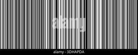Black and white barcode strips pattern form abstract linear vector background Stock Vector