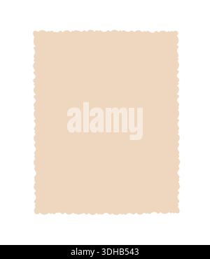 Rectangular beige template with ornate,vintage lace edges,designed to mimic antique photographs.Clean vector with retro details for nostalgic projects Stock Vector