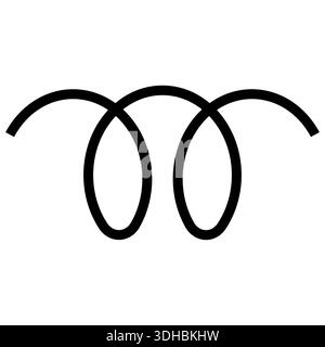 Glow plug warning symbol black dashboard automotive ignition coil icon Stock Vector