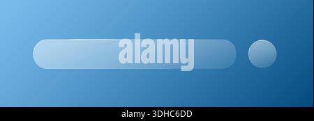 The search bar icon is oval in shape on a blue background. Stock Vector
