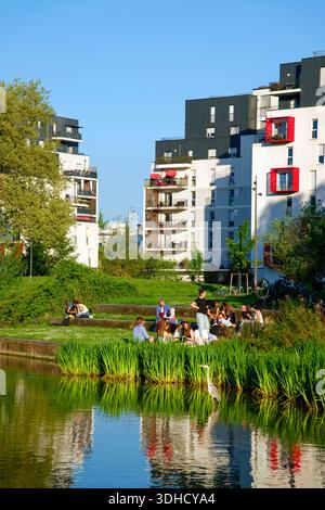 France, Bas Rhin, Strasbourg, Hospital Gate Basin (Bassin de la Porte de l'Hopital), Heyritz Park Stock Photo
