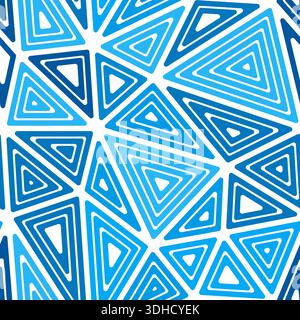 Geometric template background with large triangles. Multiple repeated inner triangles. Monotone style. Repeatable pattern. Elegant vector tiles. Stock Vector