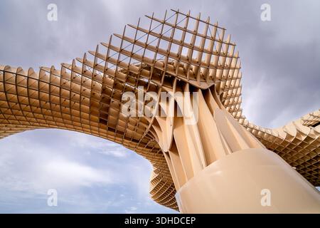 Setas de Sevilla building in Plaza de la Encarnación, Seville, Spain. Beautiful city in Andalusia. Amazing building structures in the world. Stock Photo