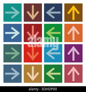 Set of colorful arrows Stock Photo