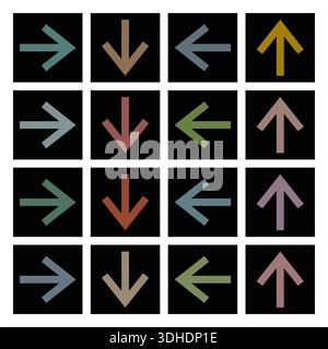 Set of colorful arrows Stock Photo