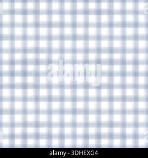 Hand-made seamless checkered pattern in shades of grey. Watercolor illustration of a geometric ornament on an isolated background. Muted checkered Stock Photo