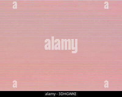 Lined paper featuring evenly spaced horizontal lines across the entire sheet. The lines are white with a red background. The texture is smooth, typica Stock Photo