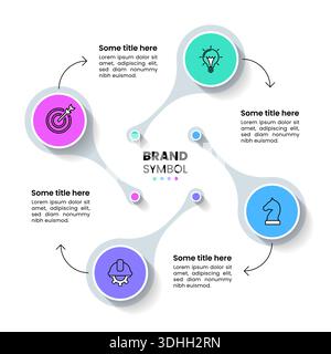 Infographic template with icons and 4 options or steps. Can be used for workflow layout, diagram, banner, webdesign. Vector illustration Stock Vector