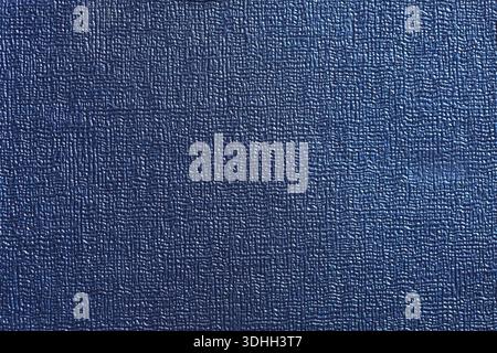 Close-up of Blue Textured Synthetic Surface with Grid Pattern and Raised Rectangles for Design or Material Applications Stock Photo