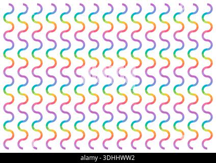 Multicolored wavy lines on white background. Wavy lines background for education, business Stock Vector