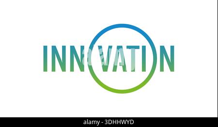 innovation logo. innovation concept with circle, innovation logo for business, industry, science, education world Stock Vector