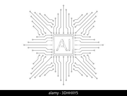 artificial intelligence concept Stock Vector