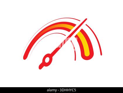 speedometer concept dashboard gauge vector Stock Vector