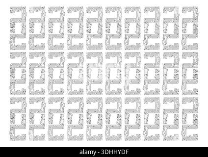 question mark background in the form of an electronic circuit. electronic question marks. Stock Vector
