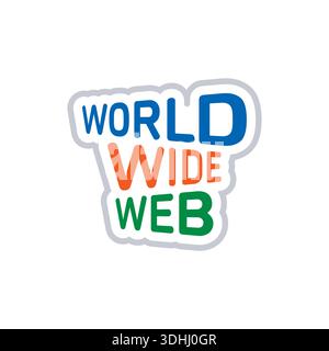 perspective world wide web concept. world wide web for internet world. Stock Vector