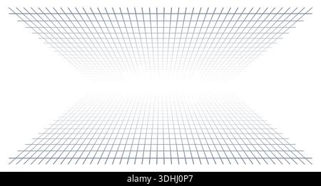 perspective space background. perspective grid concept Stock Vector