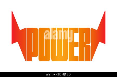 power concept with lightning symbol. power logo power concept for education, sports, business Stock Vector