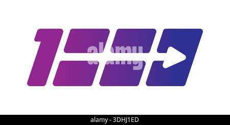 purple-navy 1000 number. 1000 number logo. 1000 number concept for business, education, technology world Stock Vector