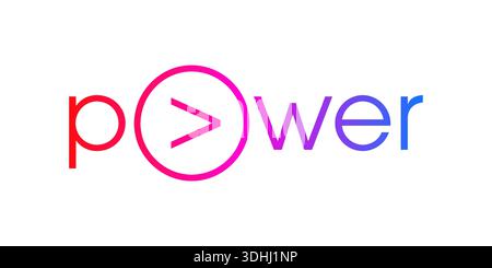 power logo. power concept for the world of energy, business, sports. Stock Vector