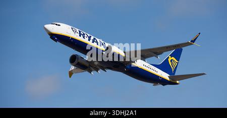 Tenerife, Spain january 21st, 2026. Boeing 737 MAX 8-200 Ryanair