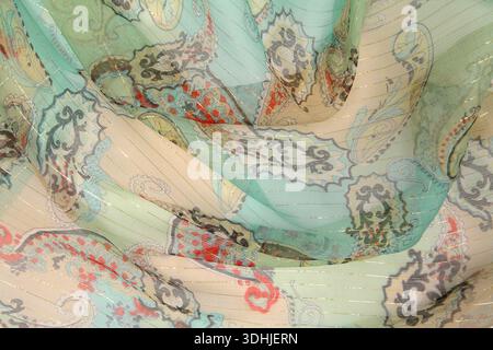 Paisley pattern chiffon Stock Photo