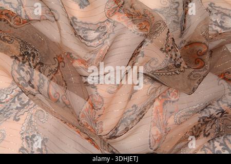 Paisley pattern chiffon Stock Photo