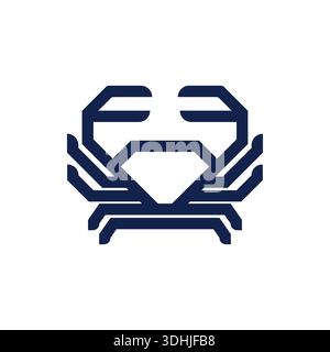 Geometric Crab Logo Icon Illustration Vector Stock Vector