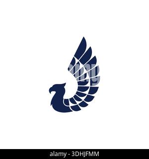 Eagle Wing Silhouette Logo Vector Stock Vector