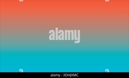 Ali verical Vibrant Coral Orange to Aqua Blue Smooth Horizontal Color Gradient Stock Vector