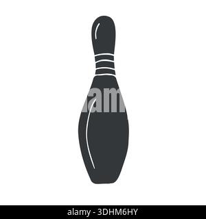 Vector hand drawn sketch outline bowling skittle Stock Vector