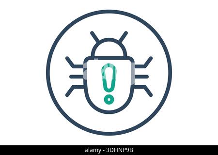 Malware icon. line icon style. icon related to technology. IT support elements vector illustration Stock Vector