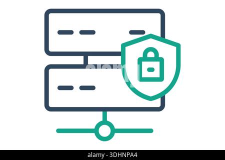 Data security icon. line icon style. icon related to technology. IT support elements vector illustration Stock Vector