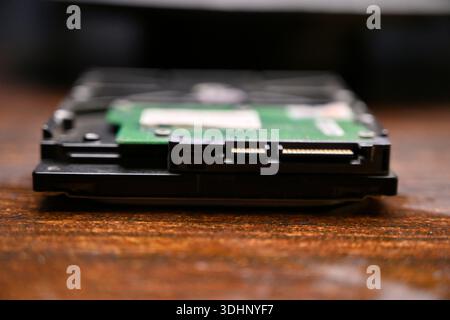 Computer Hard Drive Socket - HDD Socket Close Up and Detail  Image Stock Photo
