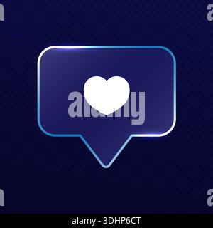 Glassmorphism UI. User interface Transparent glass element with liquid morphing effect for mobile app, web. Rounded rectangle, like button with matte blur overlay. Glass texture icon. Vector Stock Vector