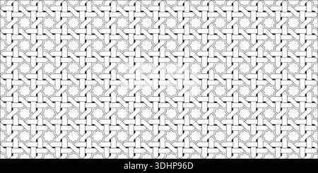 Seamless repeating interlocking geometric chain pattern Stock Vector