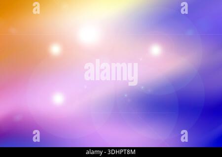abstract lilac blue and yellow background with len flare effect, gradient Stock Photo