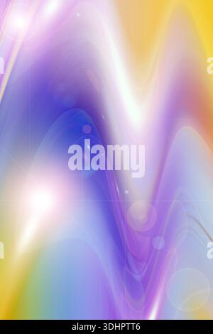abstract purple yellow background with len flare effect, gradient. colorful waves Stock Photo