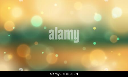 Abstract soft blurred bokeh with warm gold and refreshing teal accents featuring magical lights and elegant sparkling textures for web banners Stock Vector