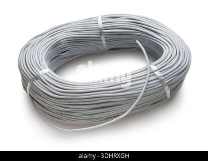 Electric cable for underfloor heating on a white isolated background Stock Photo