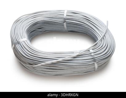Electric cable for underfloor heating on a white isolated background Stock Photo