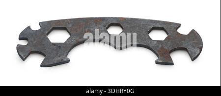 Bicycle lug wrench on white isolated background Stock Photo