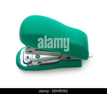 paper stapler on a white isolated background Stock Photo