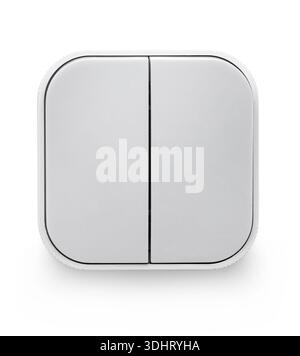 new switch close-up on white isolated background Stock Photo